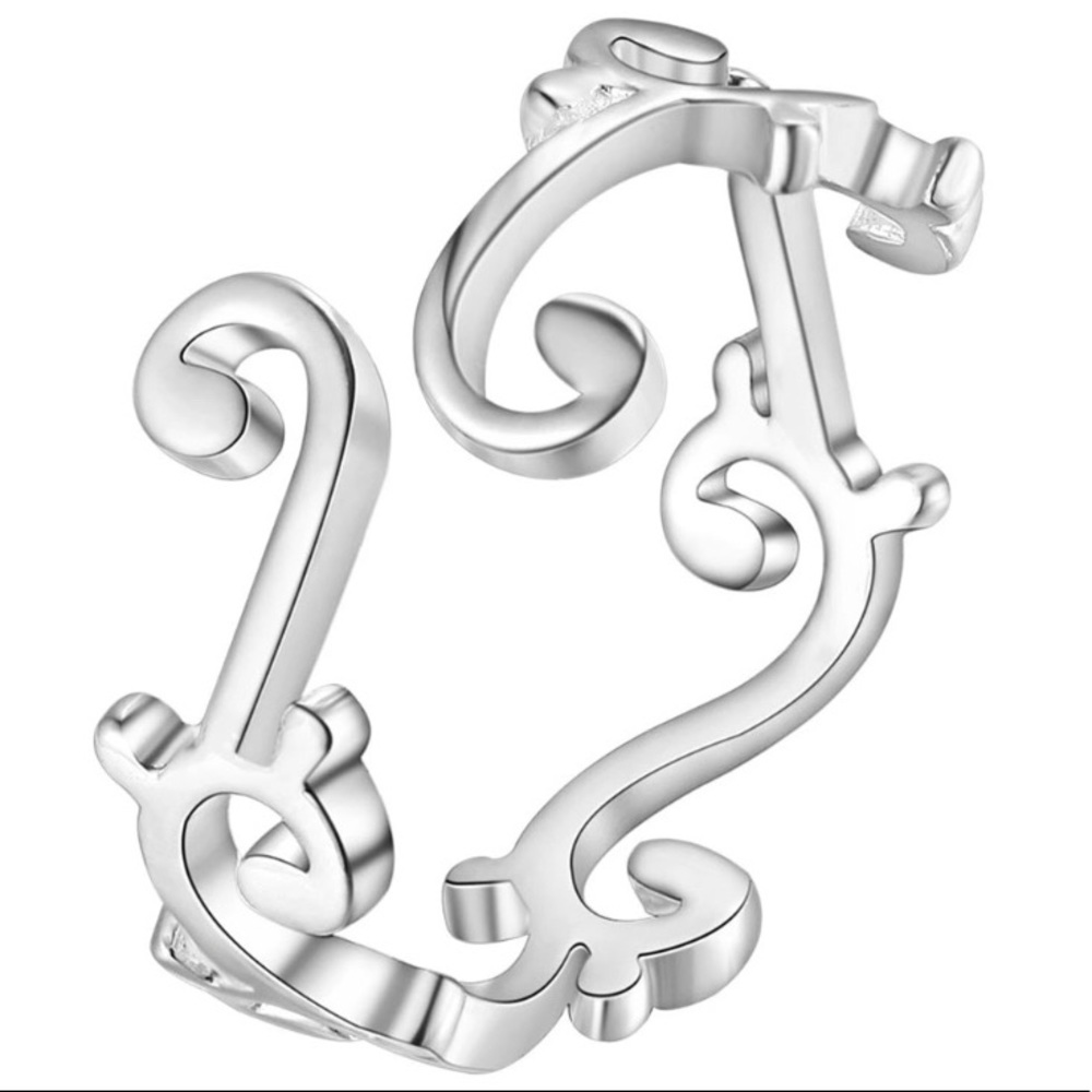 Sterling Silver Princess Crown Vine Ring